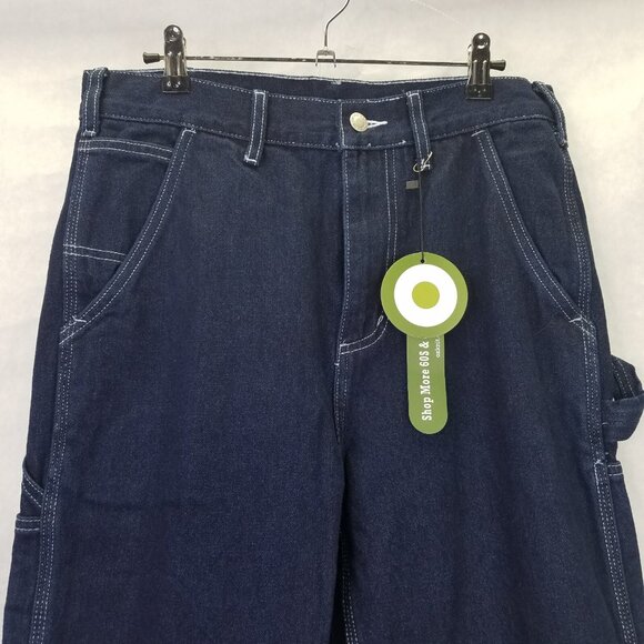 Okonkwo Railway Jeans Men's Small Carpenter Dark Wash Straight Leg Cotton NEW - Picture 2 of 16